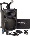 Ibiza Sound PORT10VHF-BT Sistema de sonido portátil y autónomo de 10″/25 cm, 500 W, color negro