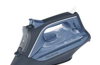 Rowenta Express Steam DW4320 plancha de vapor 2500 W, suela Microsteam 300 láser, salida vapor 40 g/min, golpe vapor 160 g/min, plancha vertical, sistema antical integrado, gran deslizamiento, Azul
