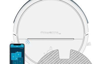 Rowenta X-plorer Serie 120 AI RR7877 - Robot aspirador con mopa y mapeo 2700 Pa, motor digital compatible con smartphones y asistentes de voz, 3 cepillos y Sistema Aqua Force para fregar, blanco