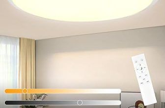 wowspeed Plafon LED Techo Regulable,36W Lamparas de Techo con Control Remoto,3000K-6000K Lámpara Techo con Función Memoria & Temporizador,IP44 Plafón LED Modernos para Dormitorio, Salón, Cocina,Ø28cm