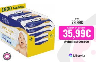 Dodot Pure Aqua: El mega pack de 1.800 toallitas que tu bebé necesita al mejor precio