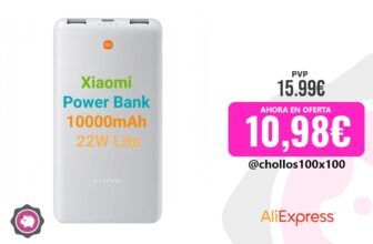 Xiaomi Power Bank 10000mAh 22W Lite: La batería externa definitiva por menos de 11€