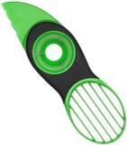 Zizis Herramienta 3 en 1 para Aguacate, Cuchillo y Pelador con Mango Antideslizante, Verde