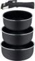 Bergner CLICK&COOK: Set de 4 Cazos Versátiles para Cocinas Modernas