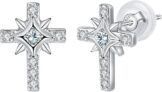 Pendientes Cruz Arrebol: Elegancia y Estilo en Plata de Ley 925