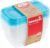 keeeper Set de 5 Fiambreras, 5 x 500 ml, 15,5 x 10,5 x 6 cm, Fredo Fresh, Azul transparente