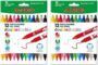 🖌️ Alpino Rotulador Double Punta Gruesa y Fina – Pack de 2 con 10+2 Colores Surtidos 🎨