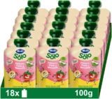 Hero Baby Bolsitas Plátano, Fresa y Manzana – Pack 18 × 100 g | Merienda natural para bebés