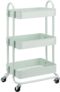 Carrito de cocina multiuso Amazon Basics en verde menta: Organización, estilo y versatilidad