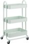 Carrito de cocina multiuso Amazon Basics en verde menta: Organización, estilo y versatilidad