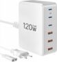 Cargador USB C 120W GAN con 6 Puertos | Estación de Carga Rápida para Múltiples Dispositivos