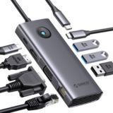 ORICO Estación de carga USB C, 8 en 1 para ordenador