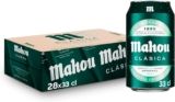 Mahou Clásica, Pack 28 Latas x 33cl, Cerveza Dorada Lager