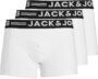 Bóxer JACK & JONES SENSE Trunks 3-Pack Blanco para Hombre – Comodidad y Estilo Todo el Día