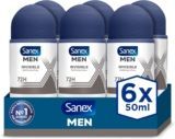 Desodorante Roll-On Antitranspirante Sanex Men Invisible 50ml ✅