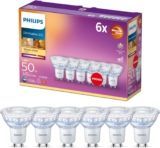 ✨ Philips LED GU10 3.8W: iluminación cálida, regulable y diseñada para durar