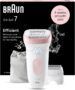 ✅ Braun Silk-épil 7 – Depiladora Eléctrica para Mujer | Eliminación del vello fácil, piel suave por semanas y depilación en seco o mojado | Modelo 7-030 Blanco/Flamenco