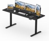 SANODESK Escritorio Elevable Eléctrico 160x60cm con 2 Gancho