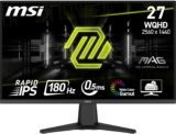 MSI MAG 275QF: Monitor Gaming WQHD con 180Hz y Panel IPS para una Experiencia Inmersiva
