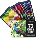 72 Lápices de Colores (Numerado) con Caja de Metal de Zenacolor – 72 Colores Únicos para Libro de Colorear