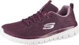 Skechers Graceful Get Connected, Zapatillas Mujer, Wine Mesh/Lavender Trim, 38 EU