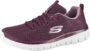 Skechers Graceful Get Connected, Zapatillas Mujer, Wine Mesh/Lavender Trim, 38 EU