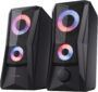 Trust Gaming GXT 606B Javv — Altavoces PC 2.0 RGB | 12W, USB & Jack 3.5mm