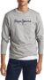 Pepe Jeans Eggo Camiseta para Hombre Slim Fit Manga Larga Gris, M