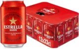 🍺 Cerveza Estrella Damm Pack 12 Latas 33cl: el auténtico sabor mediterráneo