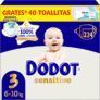 Dodot Pañales Sensitive Talla 3: máxima protección y suavidad para la piel del bebé 👶