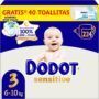 Dodot Pañales Sensitive Talla 3: máxima protección y suavidad para la piel del bebé 👶