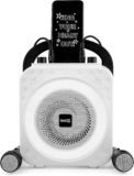 RockJam Ring Bluetooth Karaoke Machine with Two Mics Recargable, inalámbrico Negro