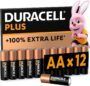 Duracell Plus pilas alcalinas AA (paquete de 12), 1,5 V, LR6 MN1500