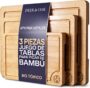 Set de 3 Tablas de Cortar de Bambú Deer & Oak | Resistentes y Ecológicas