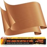 🔥 Di adiós a la suciedad: Protector de Horno Antiadherente Reutilizable – Pack de 2 en color cobre 🧼