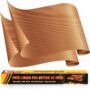 🔥 Di adiós a la suciedad: Protector de Horno Antiadherente Reutilizable – Pack de 2 en color cobre 🧼