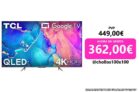 TV QLED 50″ – TCL 50C635, UHD 4K, Smart TV, ARM Cortex-A55, Quantum Dot