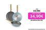 BRA NORDIK – Set de sartenes 18-22-26 cm, aluminio forjado con antiadherente