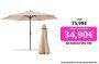 Sombrilla Parasol de Aluminio 270cm, Sombrilla de Jardín y Terraza, Sombrilla de Jardín con Forro Anti