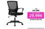Silla de Oficina Giratoria Escritorio con Soporte Lumbar Sillon Ruedas Despacho