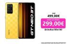 realme GT neo 3T-8+128GB 5G Smartphone Libre, Snapdragon 870, Carga SuperDart de 80W, Pantalla Super AMOLED de 120 Hz, Cámara triple de 64 MP con IA, Dual Sim, NFC, Dash Yellow