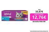 Whiskas Comida Húmeda para Gatos Adultos Selección Pescados en Gelatina 13x4x85g