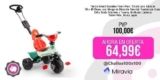 Triciclo Infantil Evolutivo Fisher-Price, Triciclo para Niños de 36 a 48 Meses, con Mango de Dirección Parental, Ruedas con Goma EVA y Cesta Delantera y Trasera, Multicolor, Licencia Fisher-Price, Marca Injusa
