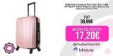 Maleta Avión Equipaje de Mano Viaje Cabina Trolley ABS Rígida 4 Ruedas Maleta de cabina rigida con asa telescopica 55x35x20CM
