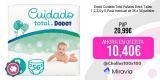 Dodot Cuidado Total Pañales Bebé, Tallas 1,2,3,4 y 5, Pack mensual de 36 a 56 pañales