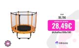 ALLINLIFE Trampolín portátil para niños ALLINLIFE de 120 cm / 140 cm, ideal para regalo de Navidad, espuma anticolisión para saltar y actividades de trampolín interior en trampolín interior para 4-15 años