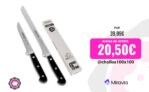 Arcos Cuchillo Jamonero Cuchillo deshuesador | Set Jamon |  Set Cuchillos jamoneros 250 mm y Cuchillo deshuesador (140 mm) jamonero Profesional | 2 Pzs | Cuchillo Carnicero Profesional | Eco