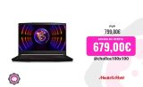 Portátil gaming – MSI Thin GF63 12UC-690XES, 15.6″ Full HD, Intel® Core™ i5-12450H, 16GB RAM, 512 GB SSD, GeForce RTX™ 3050, Sin sistema operativo