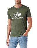 ALPHA INDUSTRIES Basic Camiseta, Verde (Dark Olive-142), XL para Hombre