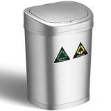 Amagabeli Cubo de Basura Automático – 11 Gallon / 42L Cubo de Basura con Sensor Automatico de Reciclaje Acero Inoxidable Sensor de Movimiento